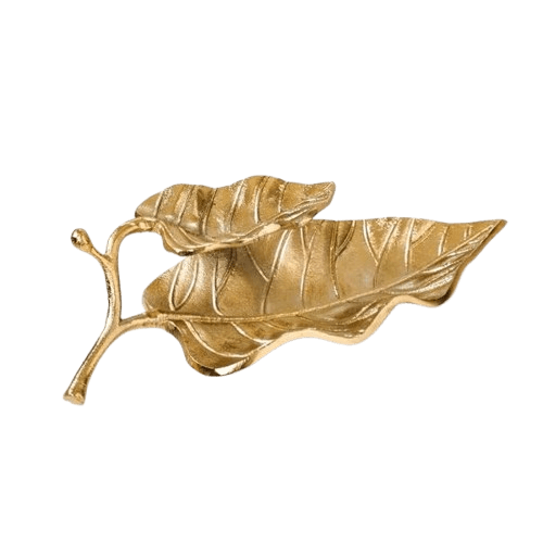 ALUMINIUM DRY FRUITS SERVING TRAY (GOLD)